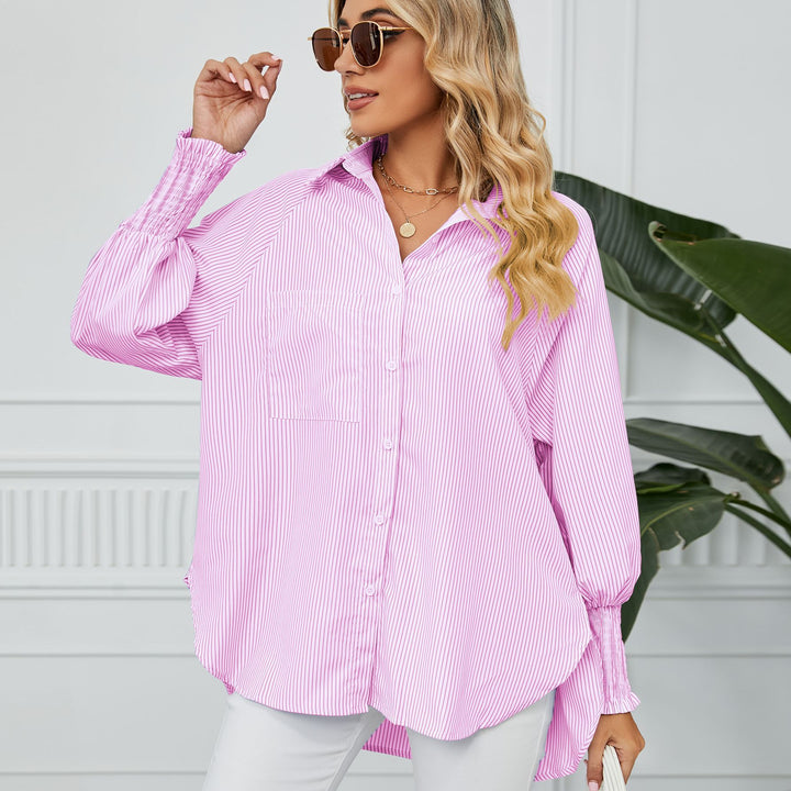Lune London oversized casual blouse for women with stripes