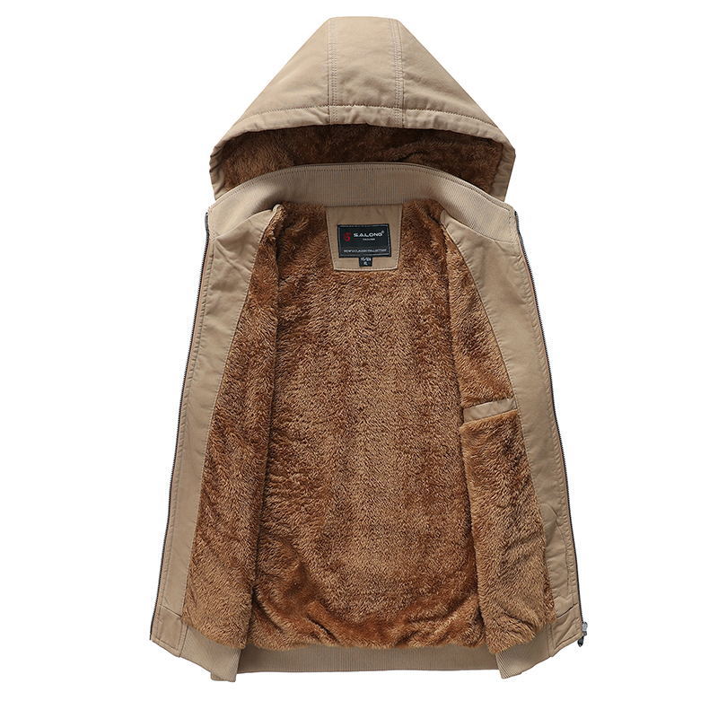 Men's down jacket with hood and soft lining Lune London