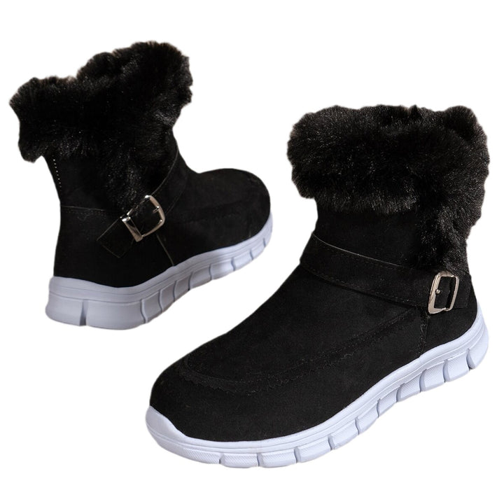 Women's winter boots with a cozy faux fur collar and a non-slip sole Lune London