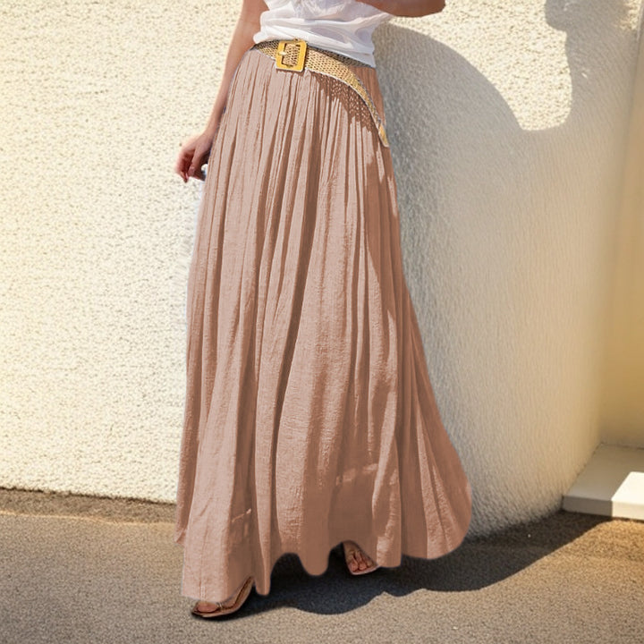 Maxi skirt for women with a flowing cut and elastic waist Lune London