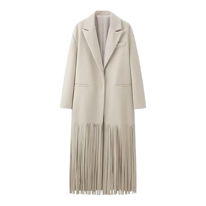 Ladies elegant blazer-coat with fringes Lune London