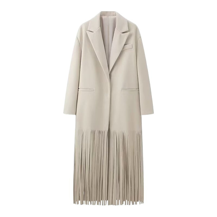 Ladies elegant blazer-coat with fringes Lune London