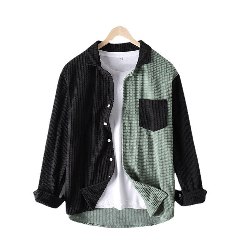 Long casual waffle long sleeve shirt Lune London