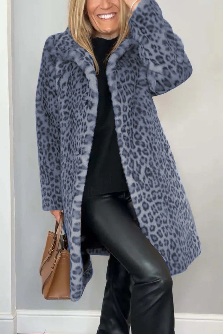 Lune London | Coat - Plus size - Soft faux fur - Leopard pattern - Casual style