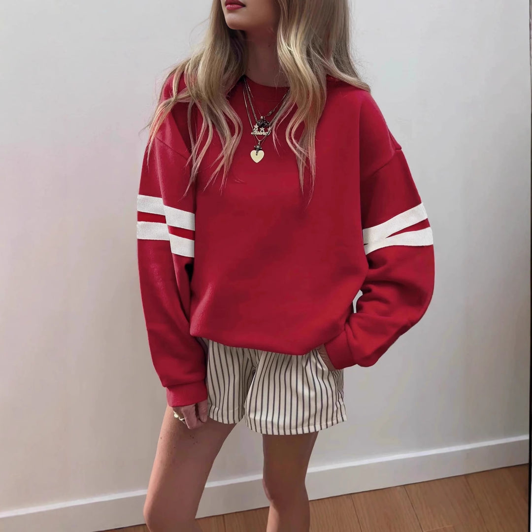 Sporty sweatshirt for women with contrasting color sleeves Lune London