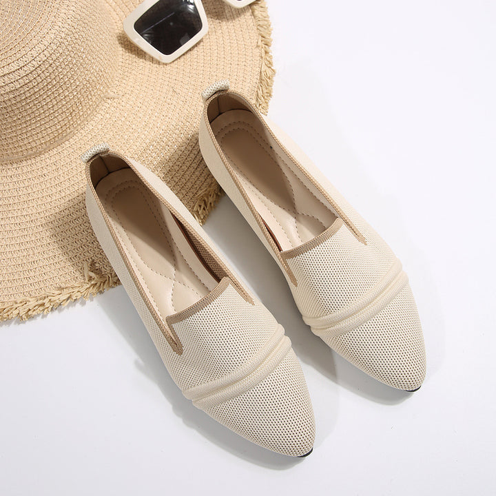 Women Slip-On Pointed Toe Ballerina Shoes Chic Lune London