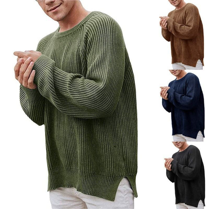 Elegant knit sweater for men with a textured design and a modern fit Lune London