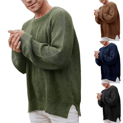 Elegant knit sweater for men with a textured design and a modern fit Lune London