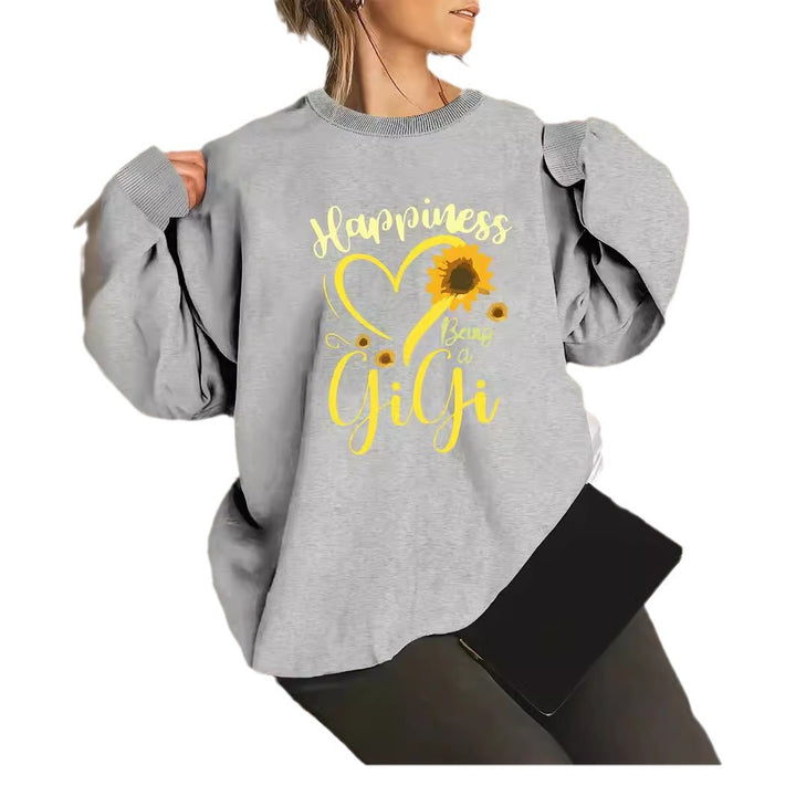 Sweatshirt pour femme avec des manches volumineuses et un motif joyeux Chic & Stil