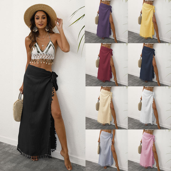 Women Bohemian Style Crochet Bikini Top and Maxi Wrap Cover Lune London