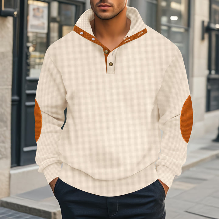 Men's casual hoodie in textured fabric with modern accents Lune London