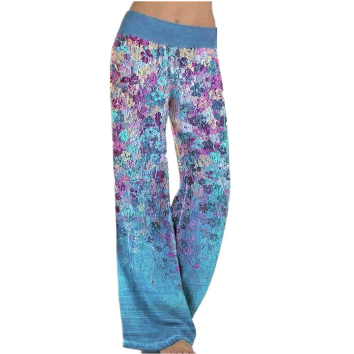 Ladies Loose Floral Pattern Trousers Lune London