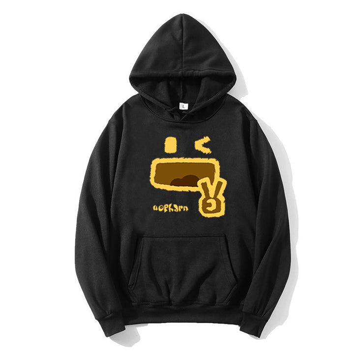 Women’s Hooded Sweatshirt with Creative Emoji Design Chic & Style