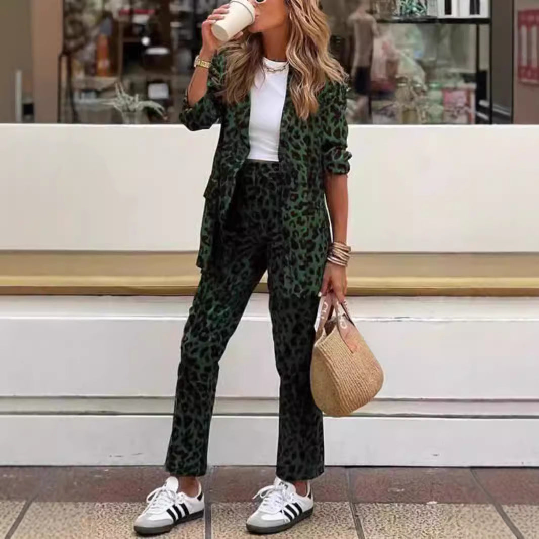 Veste Blazer Élégante Femme en Imprimé Animal Moderne Chic & Stil