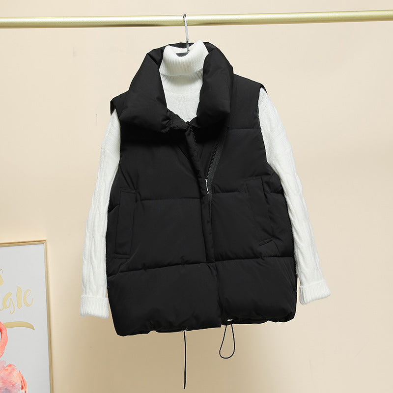 Ladies Fashionable and Lined Vest with High Collar Lune London