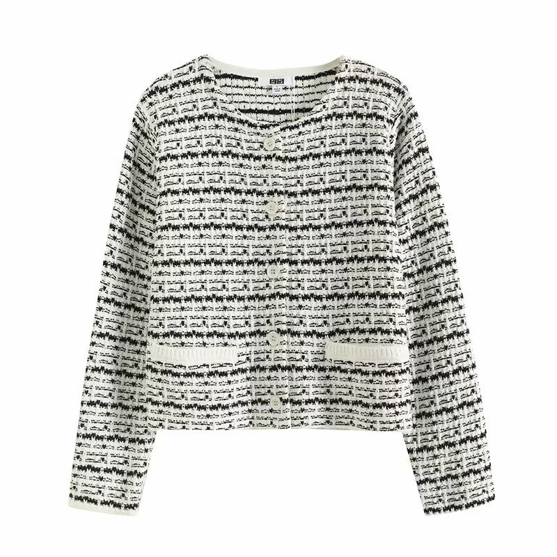 Cardigan en tricot joli pour femmes avec motif texturé Chic & Stil