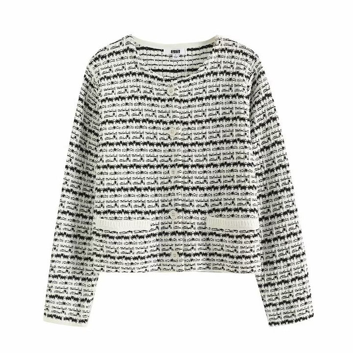 Cardigan en tricot joli pour femmes avec motif texturé Chic & Stil