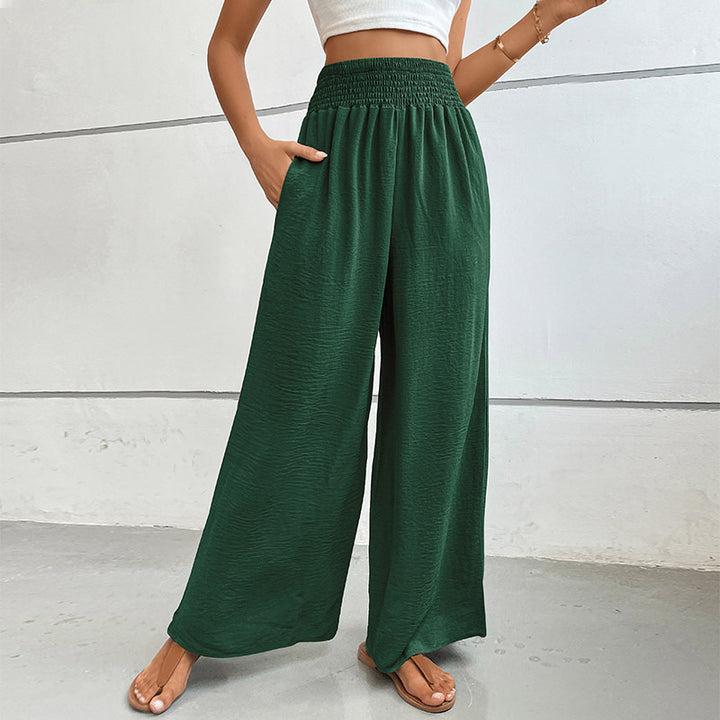 Wide summer pants for women with elastic waistband Lune London