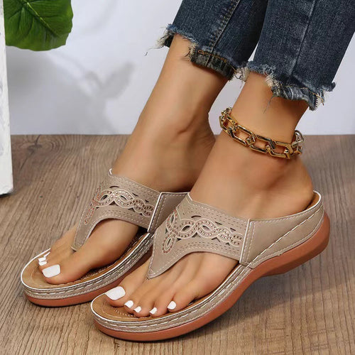 Open toe slip-on sandals comfort Lune London