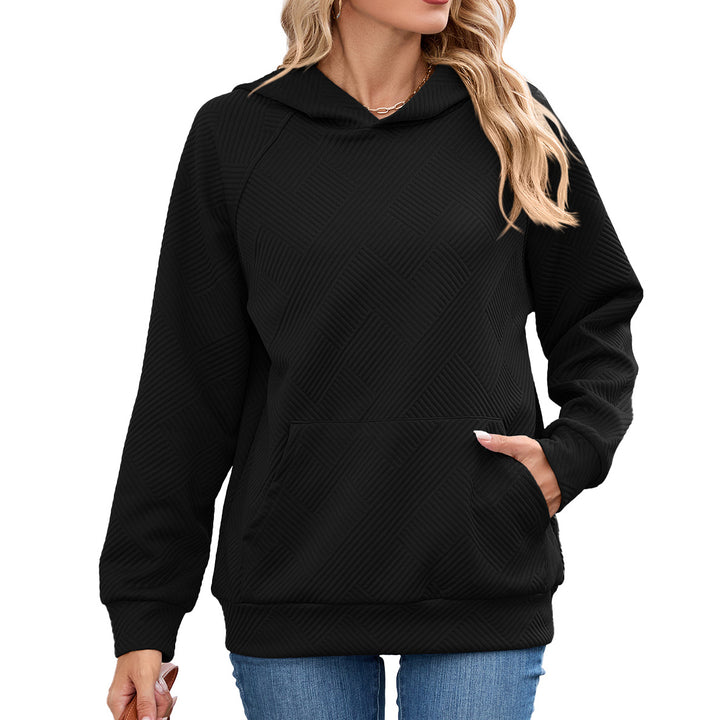 Hooded sweatshirt for women with textured design Lune London