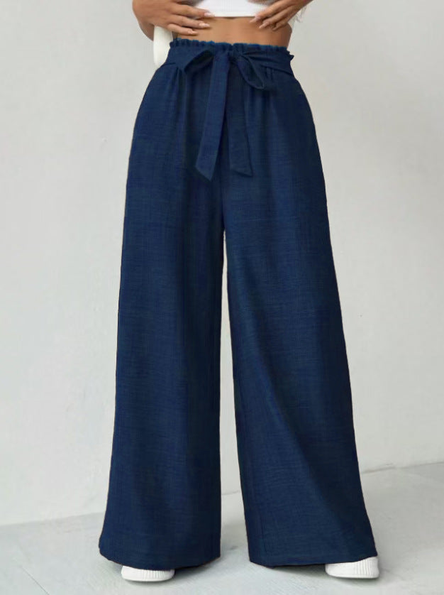 Ladies Wide Pants with Adjustable Waist Lune London