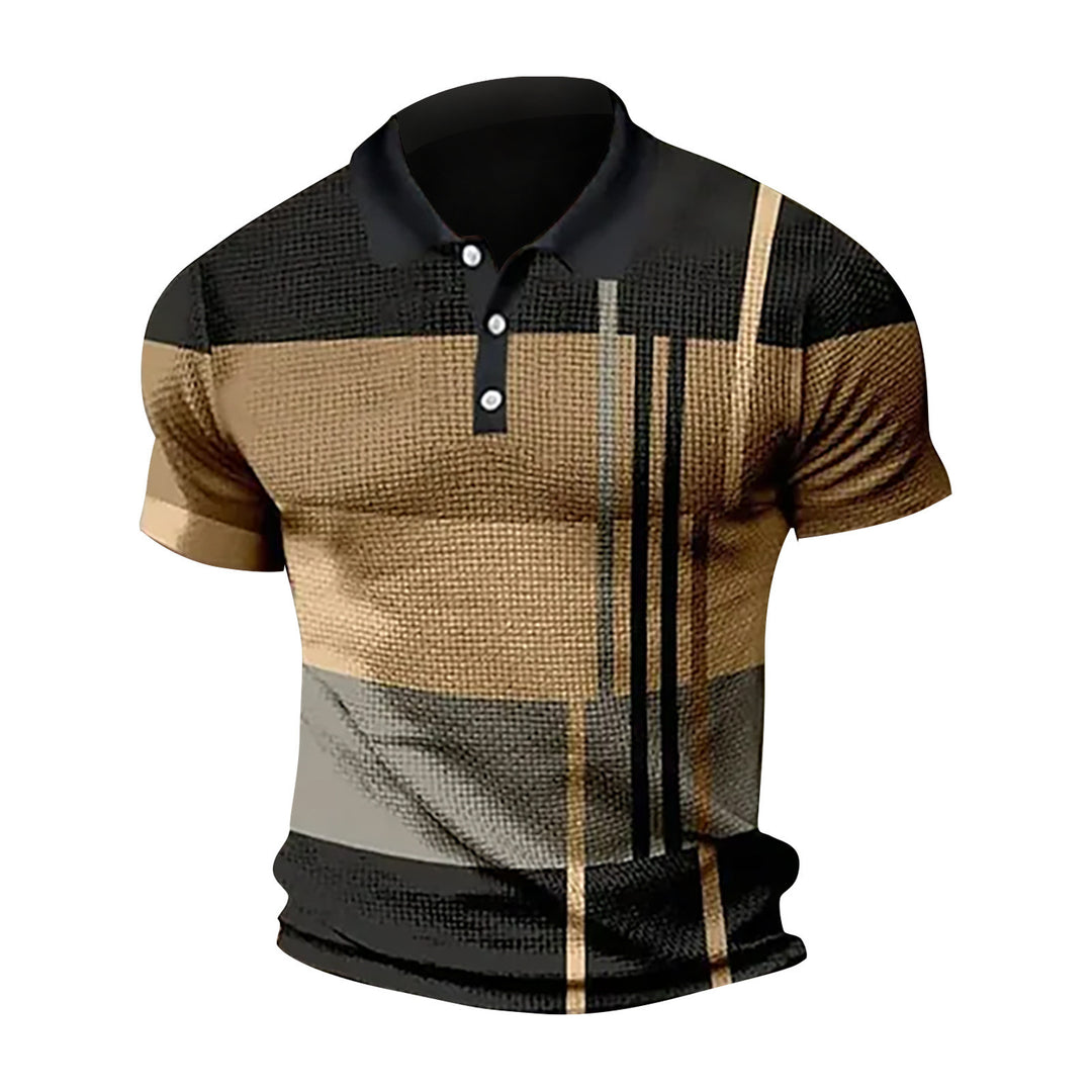 Men's Polo with a modern graphic design and short sleeves Lune London