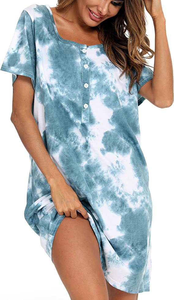 Casual tie-dye t-shirt dress for women Lune London