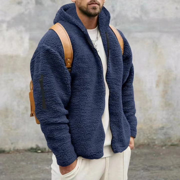 Men's cozy fleece sweatshirt with hood Lune London