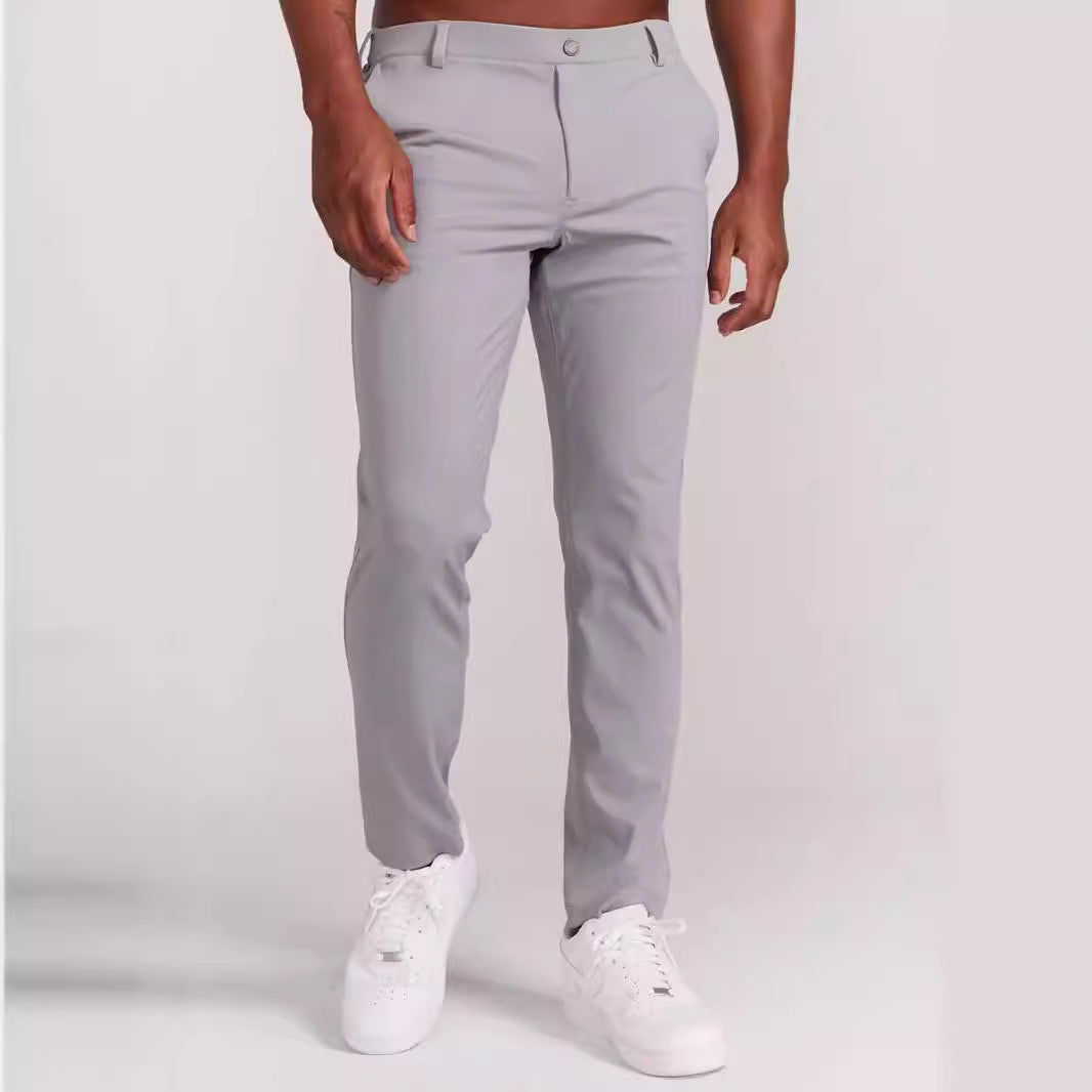 Lune London elastic slim fit chinos for men