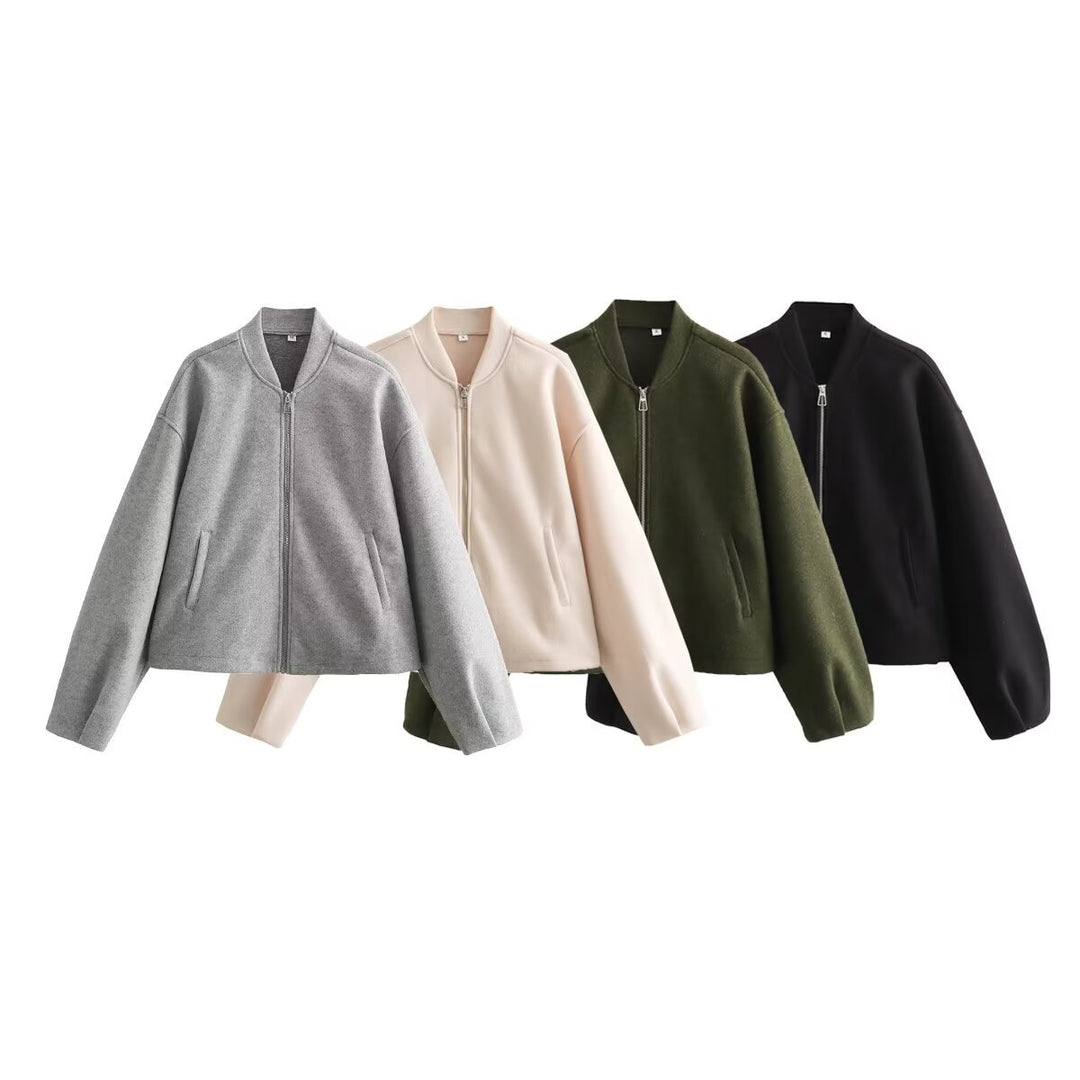 Women's transitional jacket with high collar and side pockets Lune London