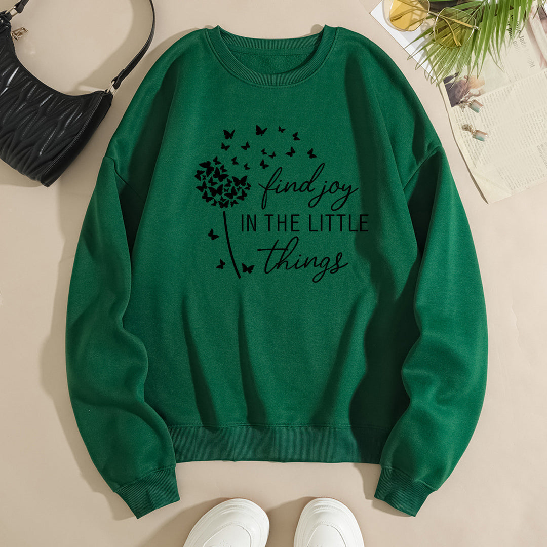 Sweatshirt pour femmes avec slogan motivant et imprimé floral Chic & Stil