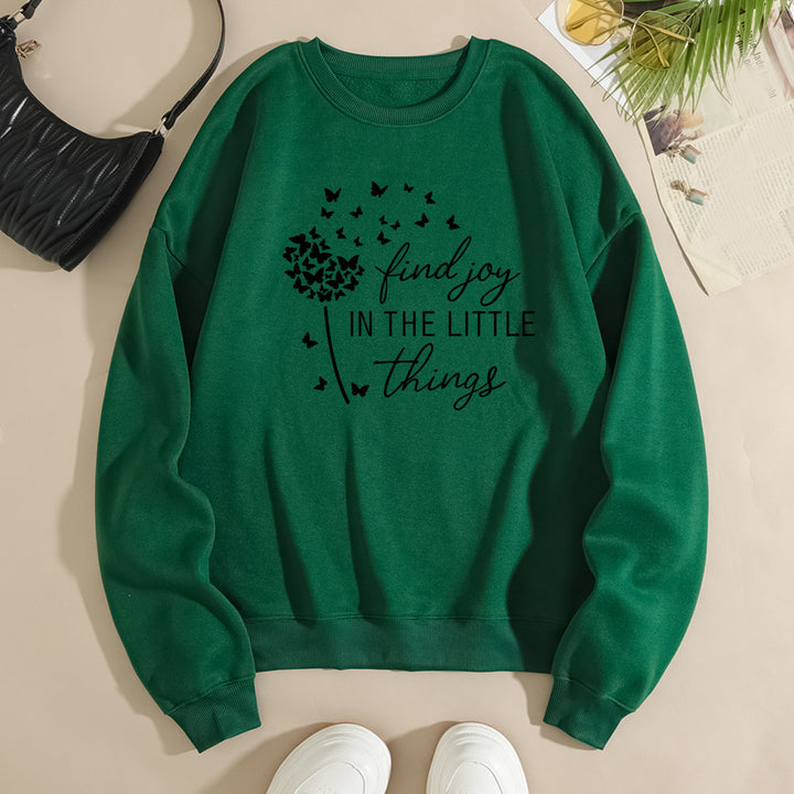 Sweatshirt pour femmes avec slogan motivant et imprimé floral Chic & Stil