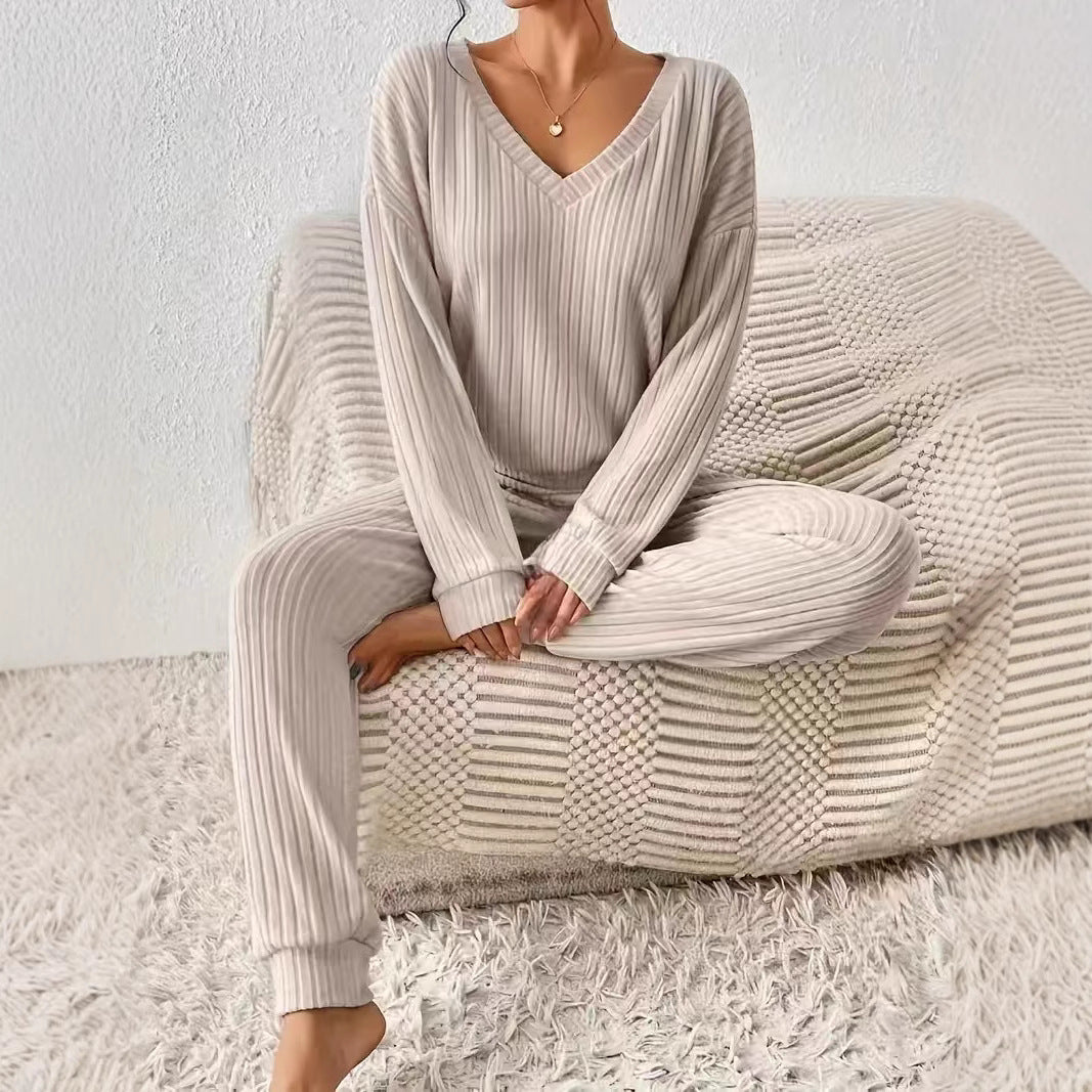 Lune London Women's Ribbed Knit Loungewear Set