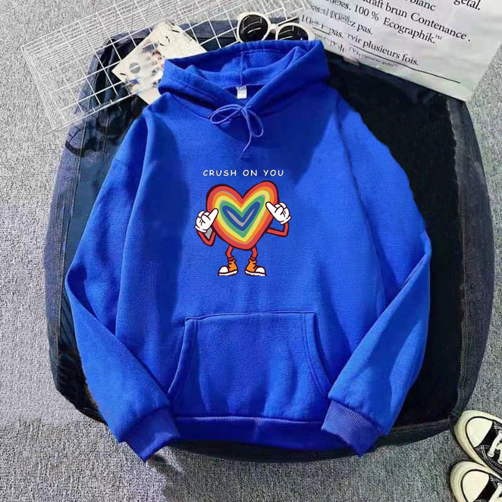Women's hoodie with colorful heart design Chic & Stil