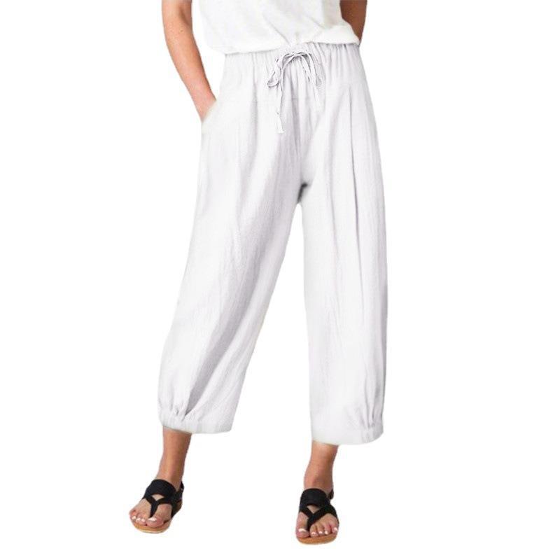 Light casual pants for women with adjustable waist Lune London