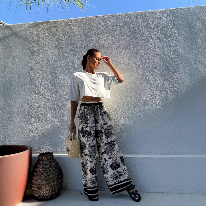 Lune London printed loose pajama pants for women