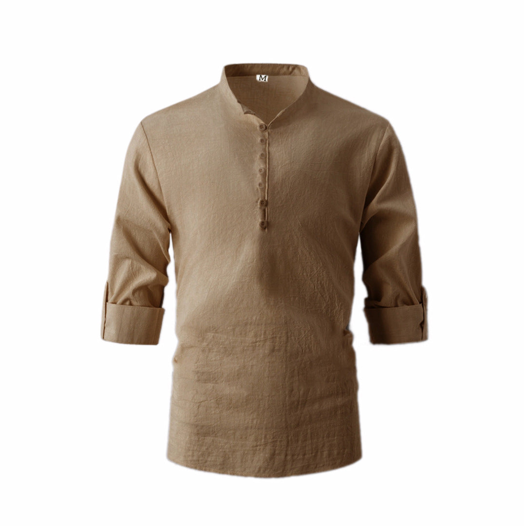 Shirt for men with modern buttons and practical rolled-up sleeves Lune London