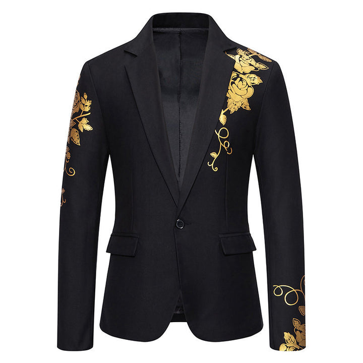 Veste élégante pour hommes avec design floral doré Lune London
