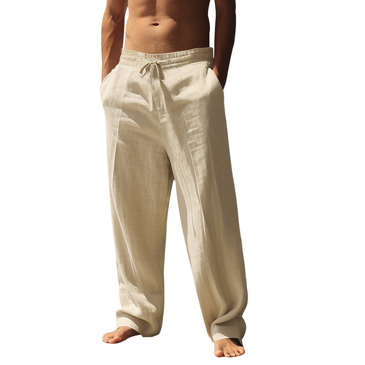 Casual linen pants for men with elastic waistband Lune London