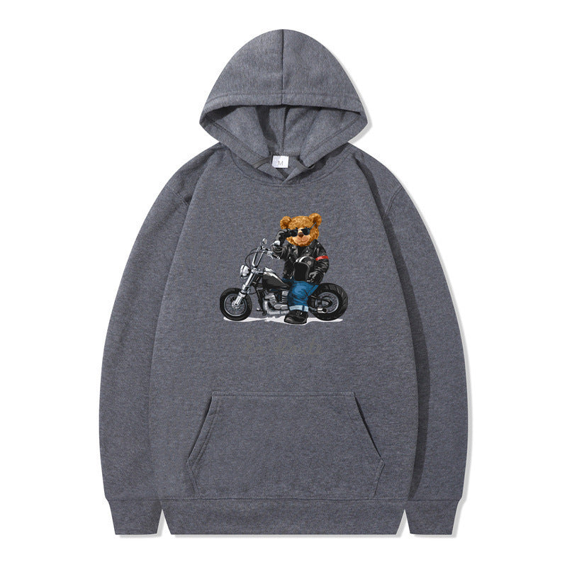 Women's hoodie with unique bear design and casual fit Lune London