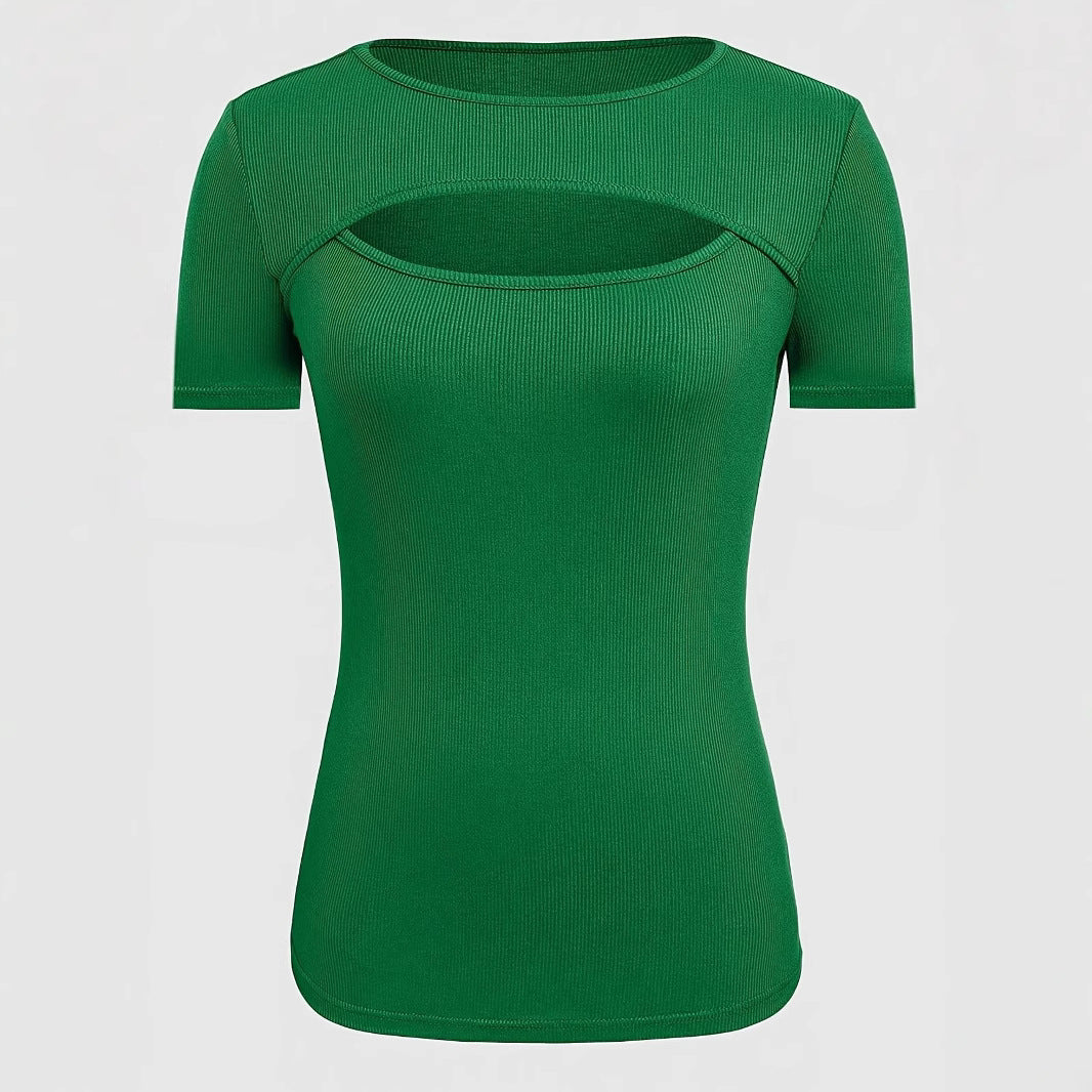 Ladies fitted top with cut-out details Lune London