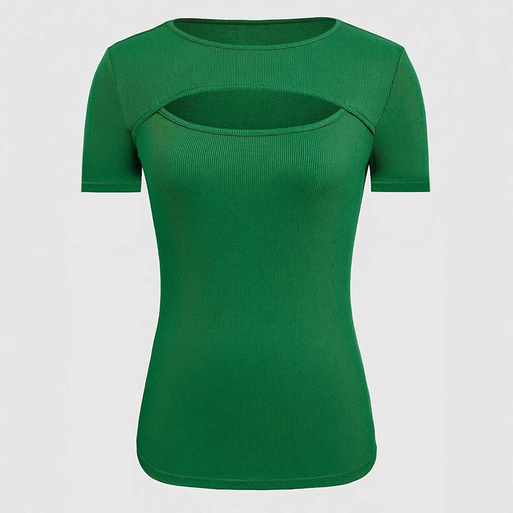 Ladies fitted top with cut-out details Lune London