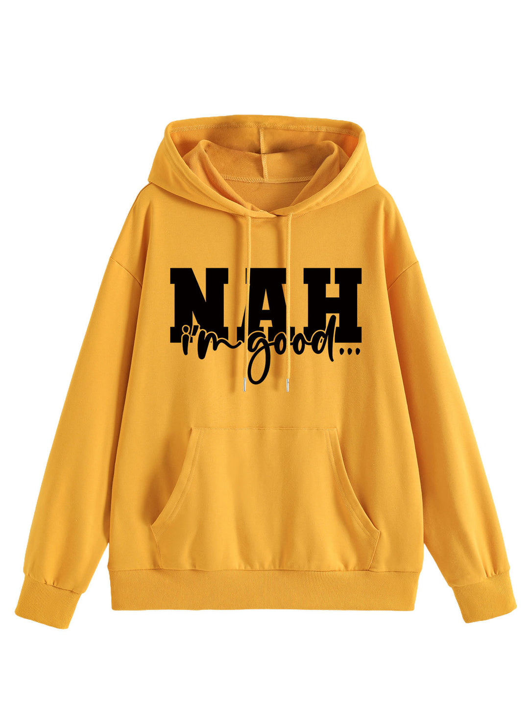 Sweat à capuche pour femmes avec lettrage motivant et coupe confortable Chic & Stil