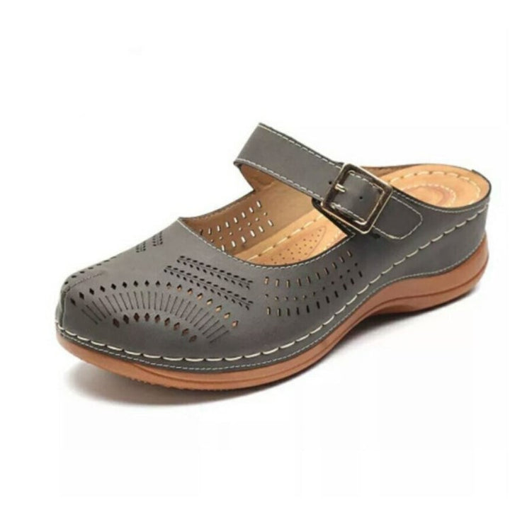 Ladies Comfort Leather Clogs Chic and Style
