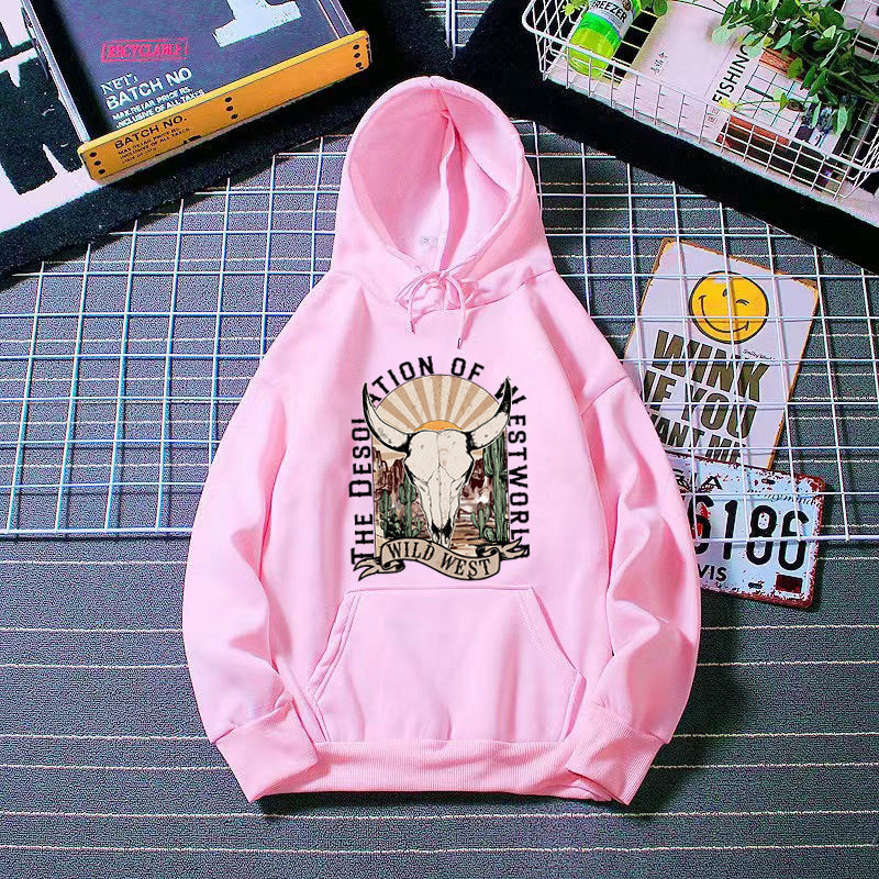 Ladies hoodie with nostalgic Wild West design Chic & Stil