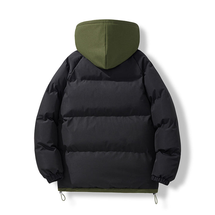 Insulated down jacket for men with removable hood and adjustable hem Lune London