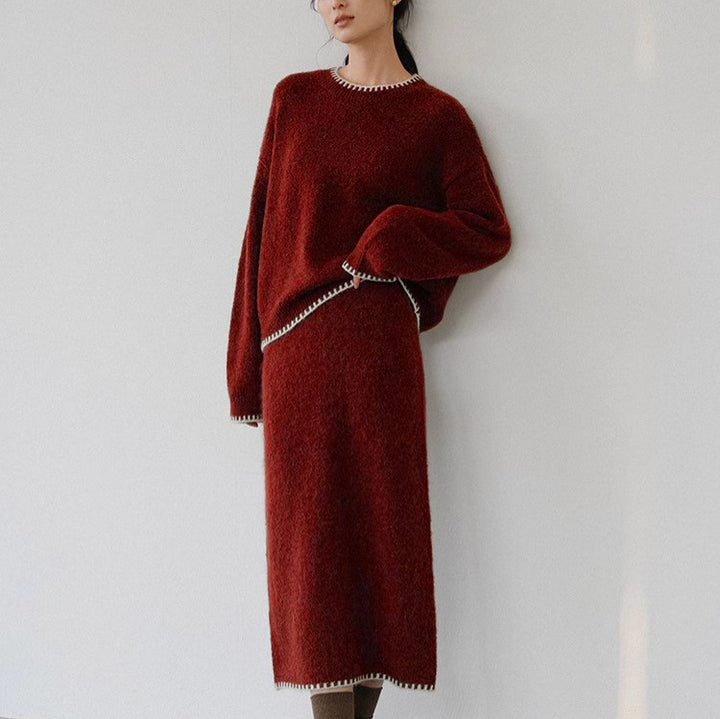 Ensemble tricoté confortable pour femmes avec des détails élégants Chic & Stil