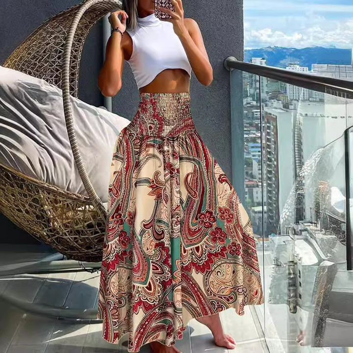 Chic and Stylish Boho Printed Maxi Skirt for Women