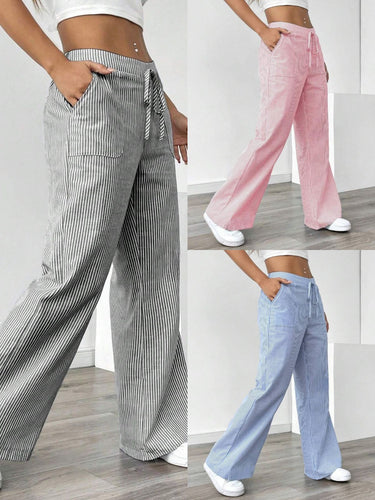 Wide Striped Trousers for Women Lune London