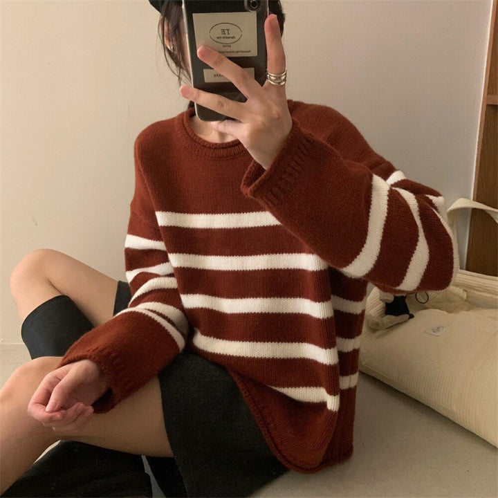 Women Striped Casual Sweater in Soft Material Lune London